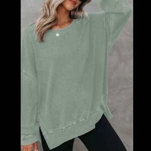 Women's Oversized Waffle Pattern Lounge Top